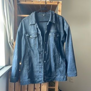 Free people black denim jacket